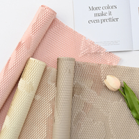 Bouquet de papier d'emballage en nid d'abeille amélioré de taille personnalisée, papier d'art imperméable pour doublure intérieure, papier d'emballage à fleurs fraîches florales