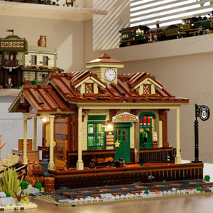 F9039 MOC Série Street View Modèle <span class=keywords><strong>Gare</strong></span> Ferroviaire Occidentale pour Enfants Jouets Éducatifs DIY <span class=keywords><strong>de</strong></span> Noël Cadeau Ensembles <span class=keywords><strong>de</strong></span> Blocs <span class=keywords><strong>de</strong></span> Construction - Product Image 2
