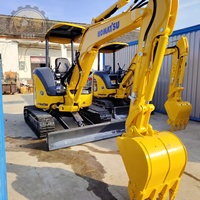 Mini-excavatrice sur chenilles KOMATSU PC35 d'occasion, modèles PC30, PC40, PC50, PC55, idéale pour les travaux en verger et les travaux de terrassement en espaces restreints