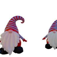 Mascotte gonflable de Noël pour défilé extérieur, Père Noël mignon gonflable, ballon de Père Noël gnome gonflable