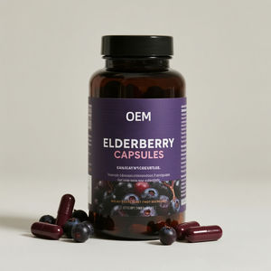 C vitamini çinko-güçlü bağışıklık desteği formülü ile Premium Elderberry kapsülleri yetişkinler için antioksidan zengin Sambucus Nigra özü - Product Image 1