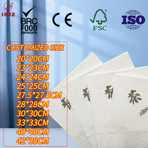 กระดาษเช็ดปาก2ชั้นพิมพ์ลายกระดาษระดับสูงผ้าเช็ดปากสำหรับอาหารค่ำพิมพ์แบรนด์จากจีน - Product Image 2