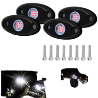 Luces LED RGB de Alta Calidad de 12V y 9 LED, Luz Blanca Pura para Chasis, Mini Luz para Camioneta 4X4, Todoterreno, Jeep, Auto, Barco, Yate