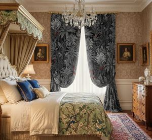 Elegant Madagascar Nature Floral Window <b>Curtains</b> Dense Floral Panel 70% Light Blocking Premium Printed Drapes <b>for</b> Living Room - Product Image 1