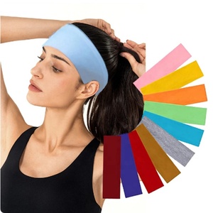 Bandas Elásticas para el Cabello para Deportes de Verano, Yoga, para Mujer, Color Sólido, <span class=keywords><strong>Turbante</strong></span> Elástico, Absorbe el Sudor, para Correr, Fitness - Product Image 6