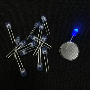 Lentille diffuse teintée bleue 504 forme ovale 3V 440nm 450nm 460nm 465nm couleur émise bleue Diode LED ovale 5mm pour signe LED