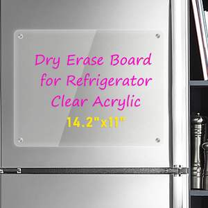 2026 Hot Sell 3mm Thick Dry <b>Erase</b> Board Refrigerator Magnetic 14.2x11 Inches Multi-piece Package for Fridge Clear Acrylic Back - Product Image 3