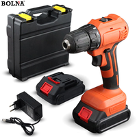 Kit combiné perceuse à percussion et visseuse sans fil BOLNA 21V avec batterie Li-ion 2Ah, vitesse variable, outil électrique de qualité industrielle pour le bricolage
