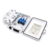 Caja de Distribución de Fibra Óptica para Exteriores de 6 Puertos, IP66, PC+ABS, Completamente Equipada con Divisor PLC 1x4 1x6 para Infraestructura FTTx