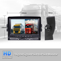 Kit de Moniteur de Recul Sans Fil 2 Canaux 7 Pouces avec Vision Nocturne, Caméra Étanche IP68 pour Système de Recul de Camion