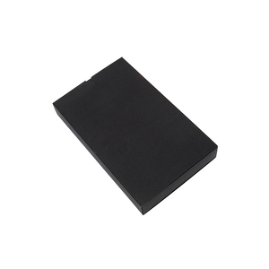 Boîte à tiroir marron mat écologique et fine avec doublure noire gaufrée pour cravates, ceintures, petits accessoires premium et cadres photo pour hommes - Product Image 1