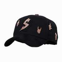 Casquettes de sport streetwear B SKULL Barbas originales de haute qualité, en coton structuré à 5 panneaux, doublées de soie, avec patch métallique et chaîne dorée
