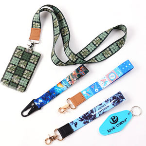 Kustom logo cetak logo poliester tempat kartu gulungan pemegang lencana tangan lanyard leher tali natal lanyard sublimasi - Product Image 5