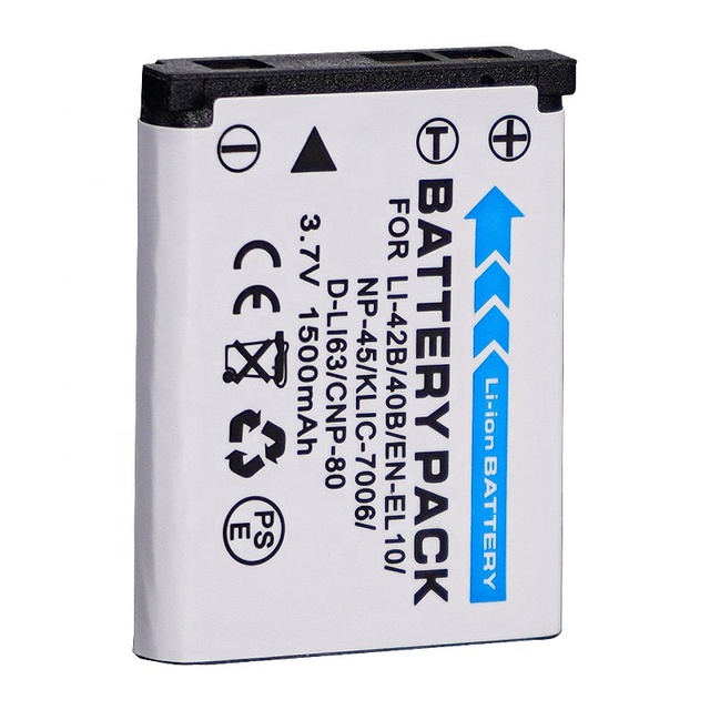 Li-40B Li-42B NP45 EN-EL10 Fuji for Pentax for Casio for Kodak for Olympus Battery KLIC-7006 D-LI63 D-LI108 NP-80 3.7V 1500mAh