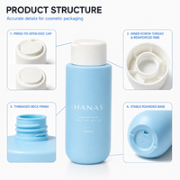 Bouteille en plastique PE souple recyclable pour soins personnels et cosmétiques, avec logo personnalisé, 100ml, 250ml, 300ml, 400ml, impression sérigraphique, vente en gros