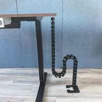 Chaîne serpentine en plastique pliable, réglable et extensible pour la gestion des câbles, écologique, pour chambre et atelier