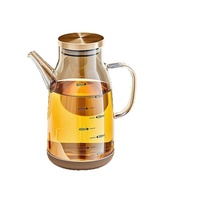 Botol Minyak Dapur Anti Tetes, Dispenser Minyak Food-Grade, Botol Bumbu Kaca Borosilikat Tinggi Anti Bocor untuk Kecap, Cuka, dan Minyak