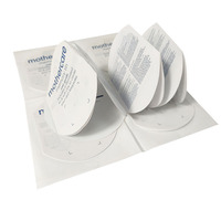 Impression personnalisée ronde multicouche livret étiquette autocollant décoller pliant cosmétique étiquettes adhésives pour l'étain