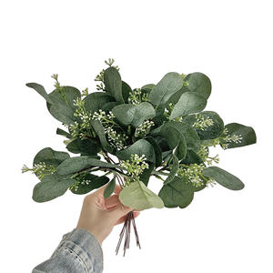 Hojas de Eucalipto Artificiales, Flores de Seda de Alta Simulación, Decoración para Interiores y Exteriores, Bodas y Hogar - Product Image 5
