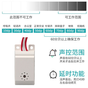 Chkl Sound And <b>Light</b> Control <b>Switch</b> 4 Wire Voice Control Module For Led Ceiling <b>Light</b> With Sensor - Product Image 2