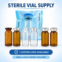 Flacon stérile en verre borosilicate transparent de 3 ml résistant à la corrosion avec bouchon à sertir et couvercle en aluminium pour la distribution de liquides