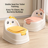 Chaise de toilette pour l'apprentissage de la propreté des enfants avec coussin souple en PVC, corps en PP et protection anti-éclaboussures surélevée pour bébés garçons et filles