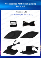 Éclairage d'ambiance intérieur LED pour voiture avec commande via application ICarsin, décoration de haut-parleur tweeter pour accessoires Audi A4 A5 A6 A7 Q5 Q7 Q8 C7 C8