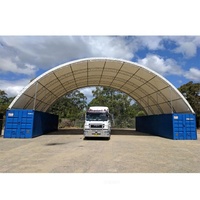 Venta al por mayor de fábrica: Carpa domo moderna de estructura de acero para exteriores de 20 y 40 pies, ideal como cochera, garaje, almacenamiento o cobertizo.
