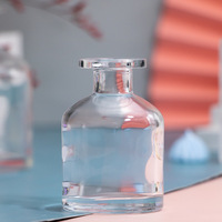 Verre décoratif de luxe pour diffuseur à roseaux, vente en gros de bouteilles de 50ml 100ml 150ml et 200ml avec bouchon en caoutchouc