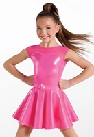 Nouvelle robe de danse extensible en métal et en maille pour filles, tenue de performance pour la danse jazz