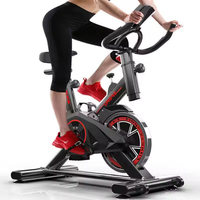 Vélo d'exercice d'intérieur en acier inoxydable, résistance magnétique réglable, transmission par courroie silencieuse, écran LCD, siège rembourré, cardio-training à domicile