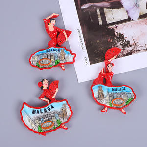 Imán de Resina 3D de Bailarina de Flamenco, <span class=keywords><strong>Barcelona</strong></span>, España, Recuerdo, Regalo Turístico, Adhesivo Magnético - Product Image 2