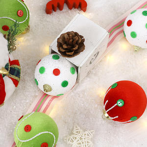 Venta directa de fábrica de decoración de festivales árbol de Navidad pequeños colgantes de bolas de Navidad 8CM 6 uds conjunto de estrellas de árbol BOLA DE Navidad - Product Image 3