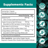 Capsules de berbérine HCl et de cannelle de Ceylan OEM/ODM, équilibre métabolique, vente en gros et formules personnalisées