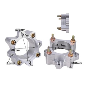 1 paire d'entretoises de roue arrière en aluminium forgé 4/110 2 pouces pour <span class=keywords><strong>Suzuki</strong></span> <span class=keywords><strong>LTZ</strong></span> <span class=keywords><strong>400</strong></span> / <span class=keywords><strong>LTZ</strong></span> 250 (2x2 pouces = 4 pouces) ATV UTV 1341050001 - Product Image 6