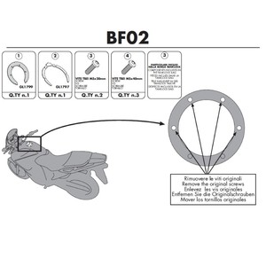 Para GIVI BF02 Bolsa de tanque de motocicleta con brida de metal PVC y TPU con estado usado de aluminio - Product Image 1