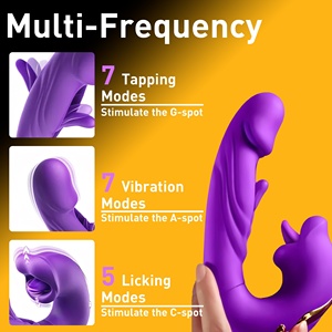 <span class=keywords><strong>Vibratori</strong></span> per leccare la lingua 4 in 1 Dildo rosa Sex Toy clitoride modalità Swing succhiatore Clit Clit stimolatore G Spot piacere strumenti - Product Image 2