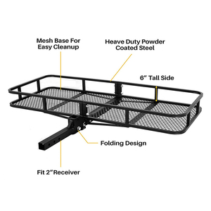 Porte-bagages compact pour remorque <span class=keywords><strong>de</strong></span> camping, <span class=keywords><strong>voiture</strong></span>, SUV, pick-up, fixation sur <span class=keywords><strong>attelage</strong></span>, porte-bagages arrière - Product Image 5