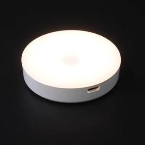 Factory Direct Sales Rechargeable <b>LED</b> Sensor <b>Night</b> <b>Light</b> Mini Round Portable Bedside Lamp Soft Warm White Minimalist Decor <b>Light</b> - Product Image 1