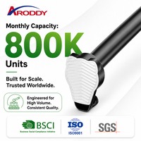 ARODDY ODM Tringle à rideau réglable robuste sans perçage de 25 mm, 62,99-98,43 pouces, en acier au carbone, avec verrouillage interne et crochets