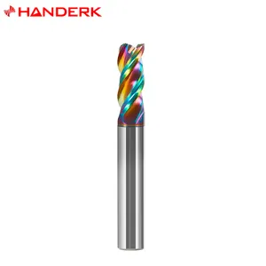HANDER 3F Tungsten Carbide Square Nose End Mill Set Hrc65 Micro Grain Milling Cutter for CNC Tool