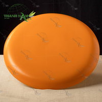 Nouvelle Assiette de Service en Bambou Filé Faite à la Main, Durable, Non Toxique, Bordure Verte, Biodégradable, Écologique, pour Fêtes, Maison et Restaurant