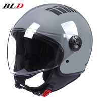 Casque de moto électrique ABS léger unisexe au design rétro pour croisière, approvisionnement transfrontalier BLD