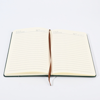 Carnets en cuir à couverture rigide avec couture A5, logo personnalisé, pour fournitures d'écriture, feuilles mobiles, bande élastique, lignés, pour étudiants et professionnels