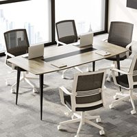 Table de séminaire moderne en forme de bateau de 6 pieds pour petites entreprises, idéale pour les salles de réunion et de conférence
