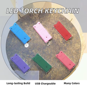 Đèn pin chiến thuật sạc lại 20000 Lumen, móc khóa, pin dung lượng cao, đèn <span class=keywords><strong>LED</strong></span> dùng cho sinh tồn ngoài trời, an ninh cho phụ nữ - Product Image 2