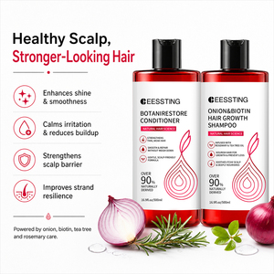 Shampooing et après-shampooing à l'oignon en gros pour le nettoyage, la nutrition, la réparation et le lissage des cheveux, fortifiant le cuir chevelu - Product Image 3