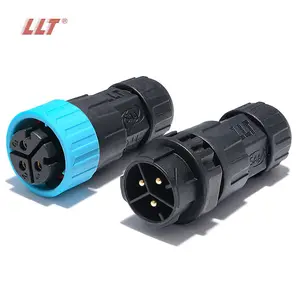 LLT M25 250V 30A IP67 IP68 waterproof plastic 2 3 4 5 7 9 pin circular quick connect electrical wire connectors