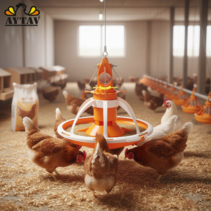 Mangeoire automatique en plastique AYTAV pour poulets reproducteurs (mâles) – Système d'alimentation en PP de 36 cm de diamètre – Garantie 1 an – Testé et inspecté – Pour ferme et usage domestique - Product Image 2