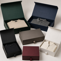 Collection de boîtes en papier pliables personnalisées pour l'emballage de vêtements haut de gamme, présentoir de présentation